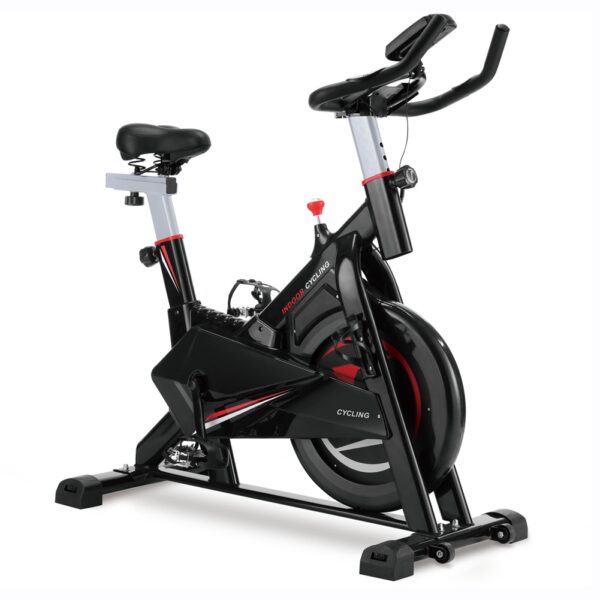 Gym Fitness Indoor Cycling Trainer Quiet Stationary Spinning Bike with Holder - Image 7