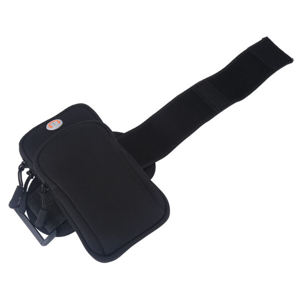 Outdoor Sport Running Jogging Exercise Gym Arm Wrist Pouch Armband Phone Case Bag Black - Image 7